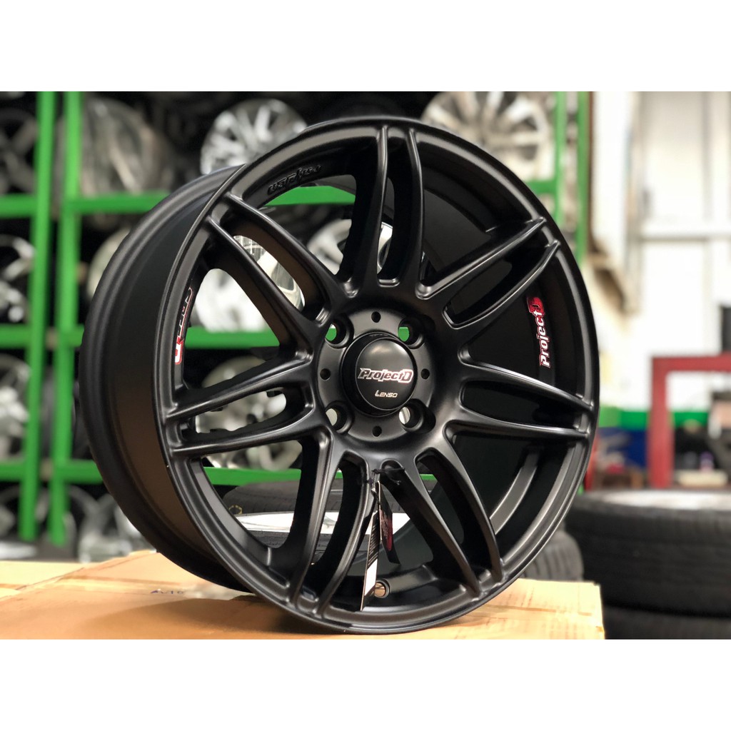 15" LENSO PROJECT D SPEC D PDD MATTE BLACK ORIGINAL SPORT 