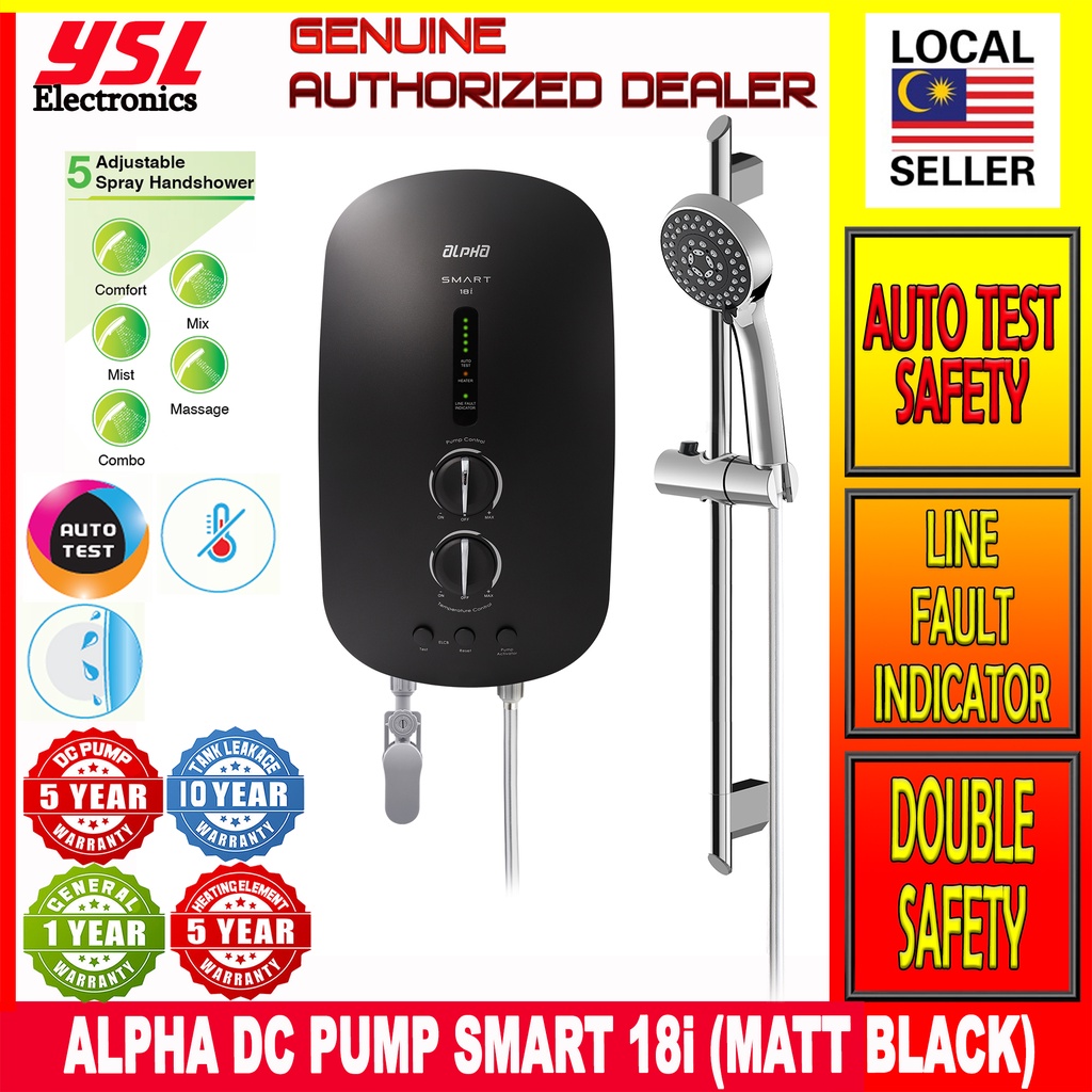 Alpha Instant Water Heater Smart 18 Series With Auto Test Safety