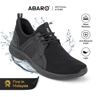 ABARO Water Resistant Unisex Sneakers W3882 Breathable Light/Sport Shoes/School Shoes/Kasut Sekolah Hitam/运动鞋/校鞋/学生鞋/防水鞋