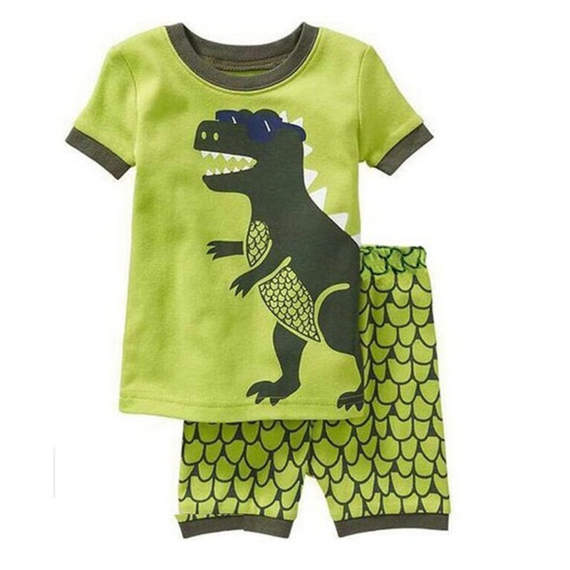 Trex Dinosaur Clothes Boys Toddler Kids Summer Cotton Pajamas 00378 ...