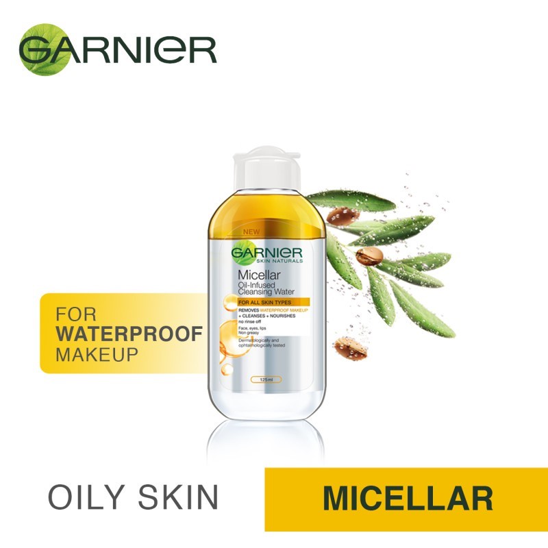 Garnier Oil Infused Micellar Water 125ml For Waterproof Makeup