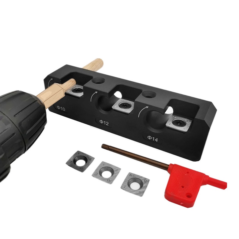 10/12/14mm Wooden Dowel Pins Maker Electric Drill Milling Dowel Round Rod Auxiliary Tool