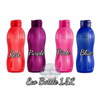 Tupperware Eco Bottle 1.5L Flip Top Red Purple Blue Pink BPA Free Water ...