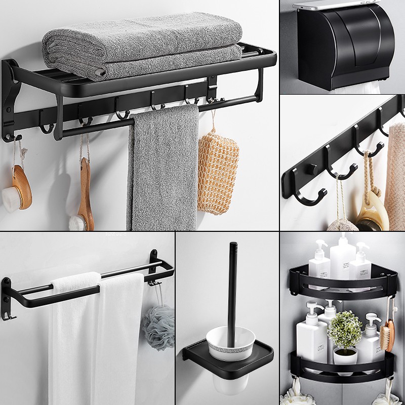 SHENGYA Bathroom Towel Rack /Foldable Towel Rack/ Single/Double Bath