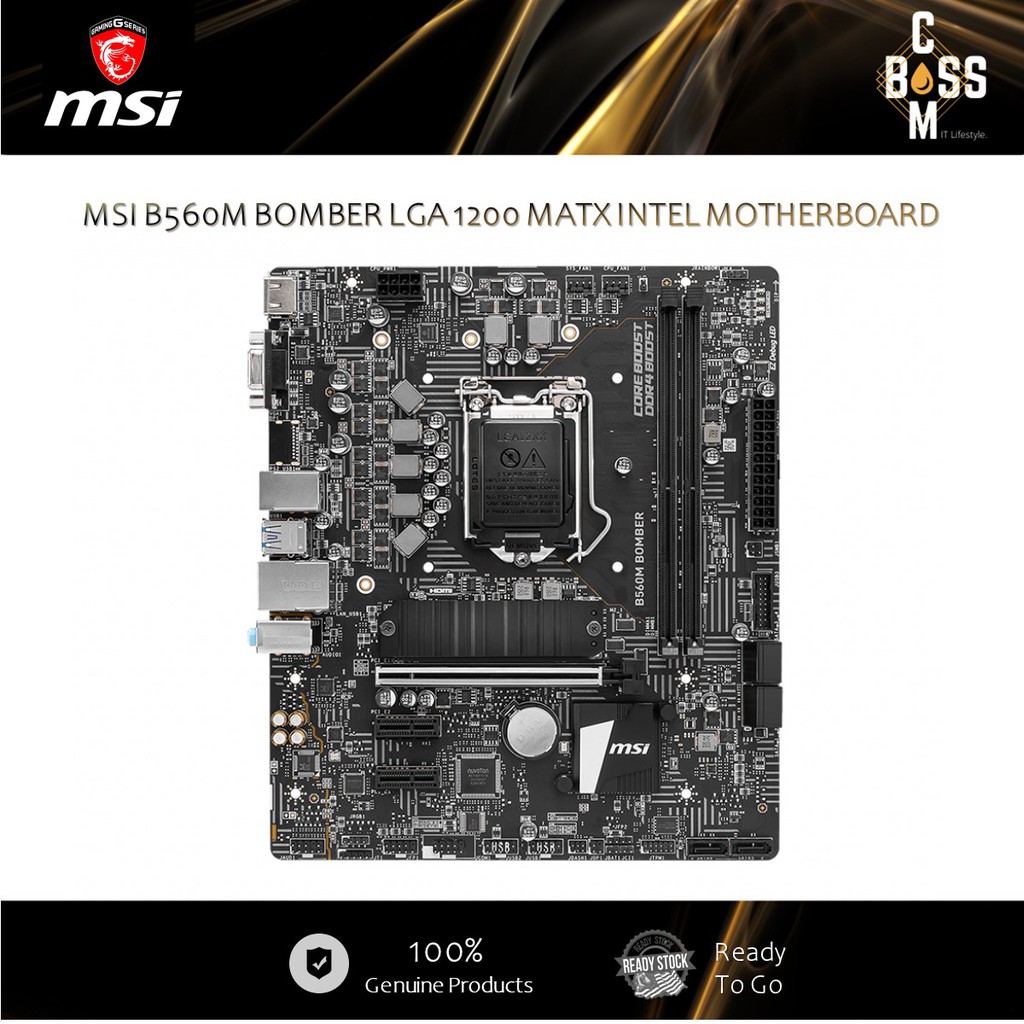 *ORIGINAL* MSI B560M BOMBER LGA 1200 MATX INTEL MOTHERBOARD Shopee Malaysia