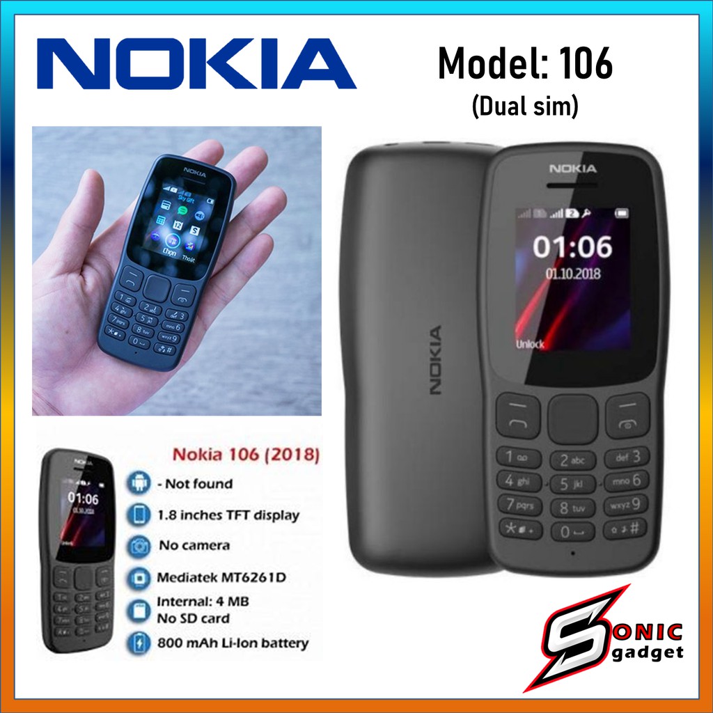 [KEYPAD PHONE] ORIGINAL NOKIA 106 DUAL SIM DUAL PHONE #WARRANTY 1 YEAR ...