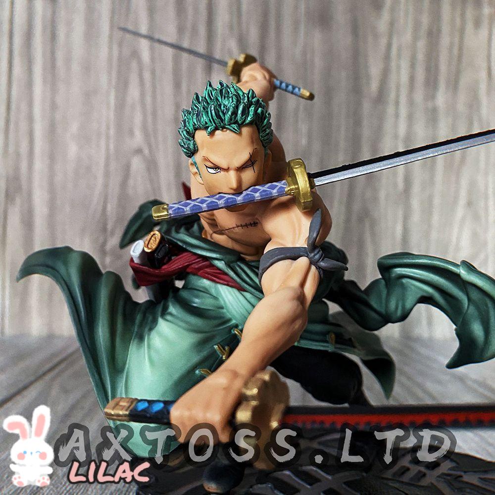 Lilac 18cm Zoro Action Figure Gift Three Sword Stream Mini Figures New Zoro Asura Three Thousand World One Piece Anime Toy Shopee Malaysia