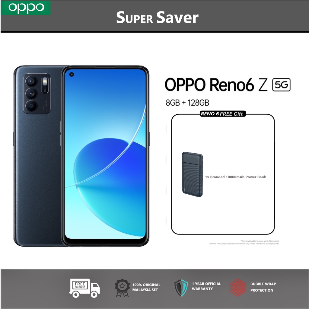 OPPO Reno 6z / Reno 6 5G (8+128GB) ORIGINAL OPPO MALAYSIA SET 1 YEAR ...