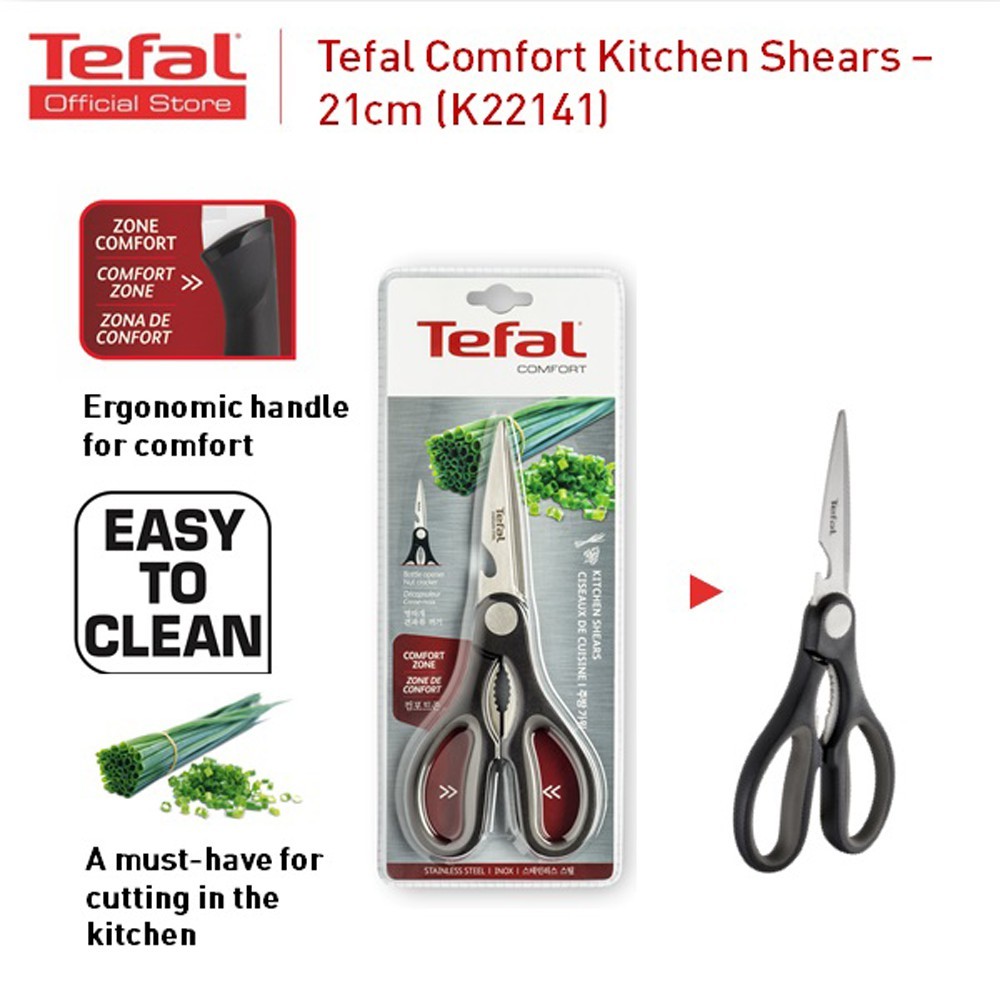 Tefal Multi Purpose Kitchen Scissor Knife Cutter Heavy Duty Stainless