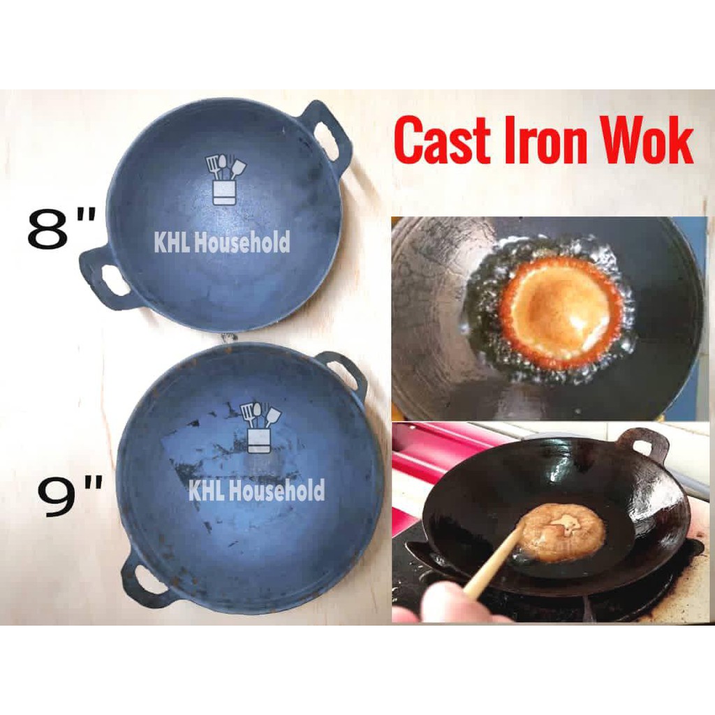 Kuali Besi kecil Cast iron wok Kuali kuih penyaram Kuali Besi kecil Cast iron wok Kuali kuih penyaram