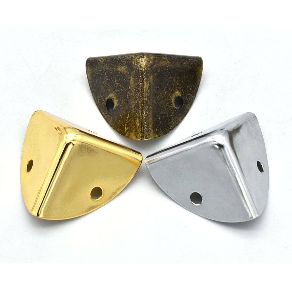 Purpose Have 35mm Gold Box Corner Protector Triangle Metal Decorative Edge Safety Guard clip Jewelry Corners Essential