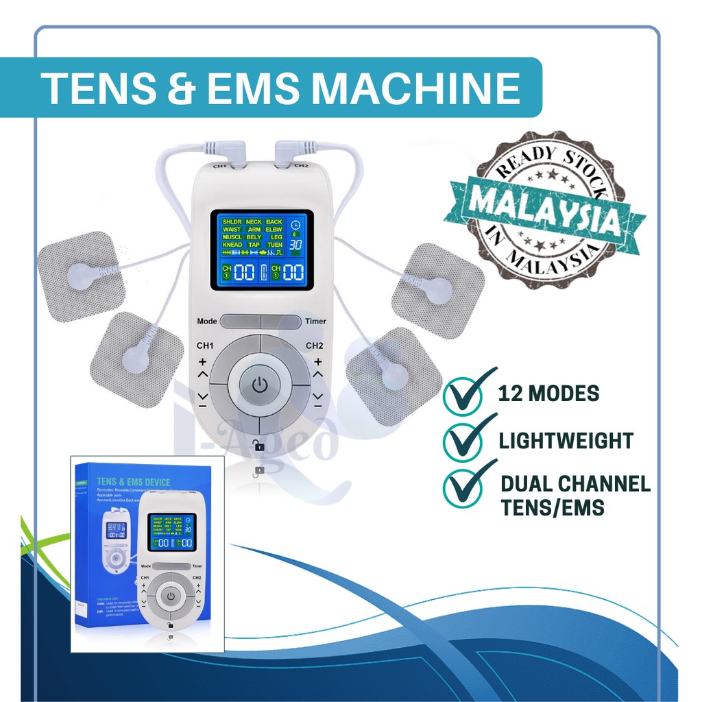 Tens EMS Machine Electronic Pulse Massager, Massager Electrical Nerve Muscle Stimulator/Low