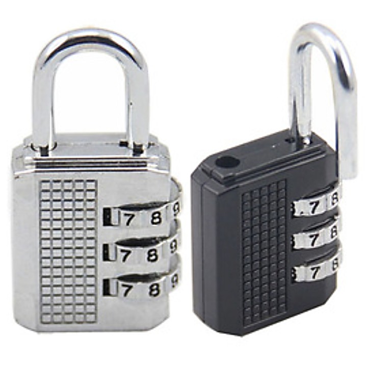 Security Customs 3 Digit Combination Password Code Luggage Padlock Travel Bag Suitcase Cable Lock