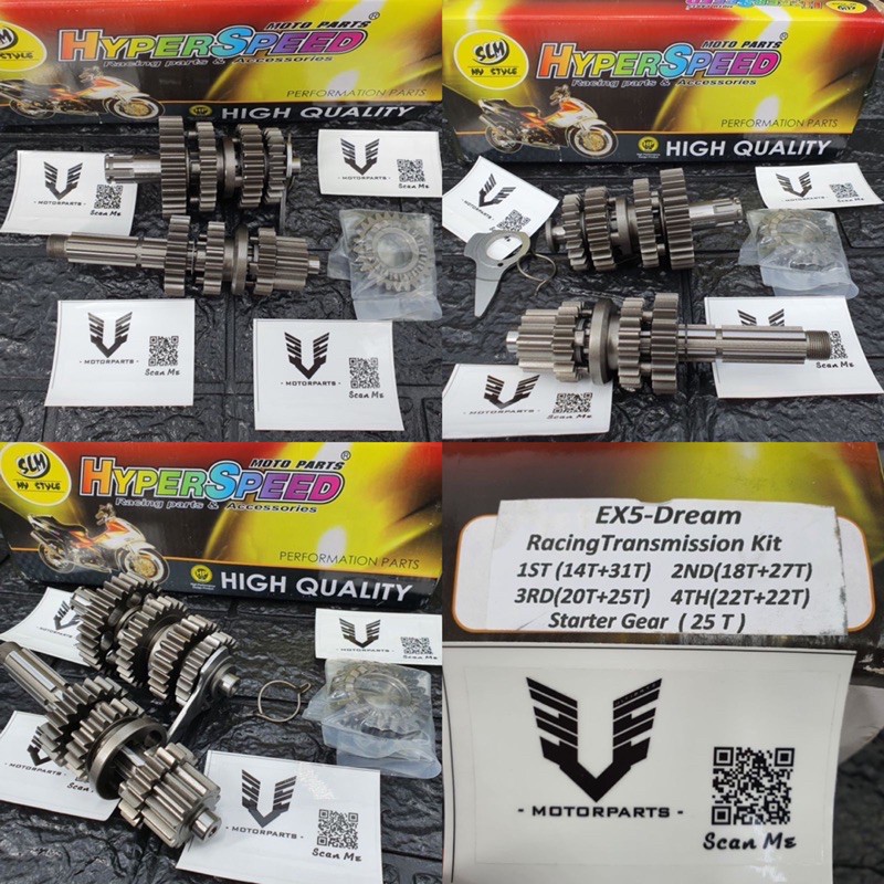 Honda EX5 Dream/EX5Dream (HPSP) Racing Gearbox Hyperspeed Engine Gear