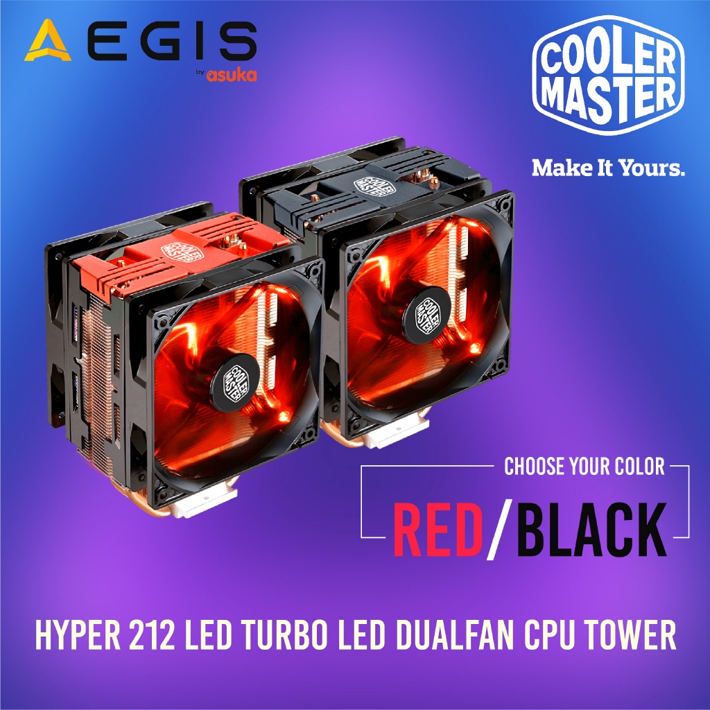 Cooler Master Hyper 212 Led Turbo Led Dual Fan Cpu Tower Shopee Malaysia