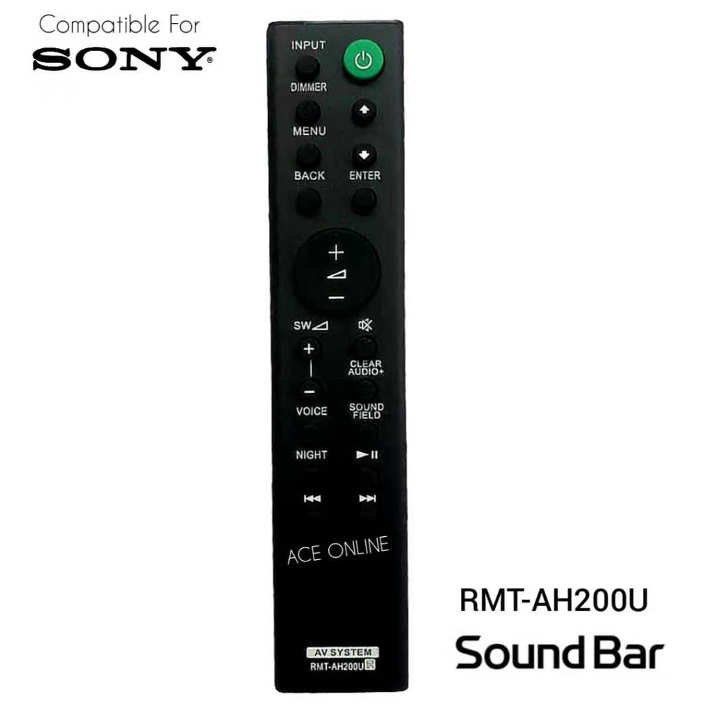 Sony Soundbar Remote Control RMTAH200U Compatible With HTRT3 HTCT390