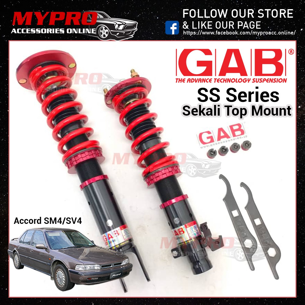 Best Honda Accord Sm4 Sv4 90 97 Gab Ss Series Hi Lo Soft Hard Adjustable Absorber Suspension With Top Mount Shopee Malaysia