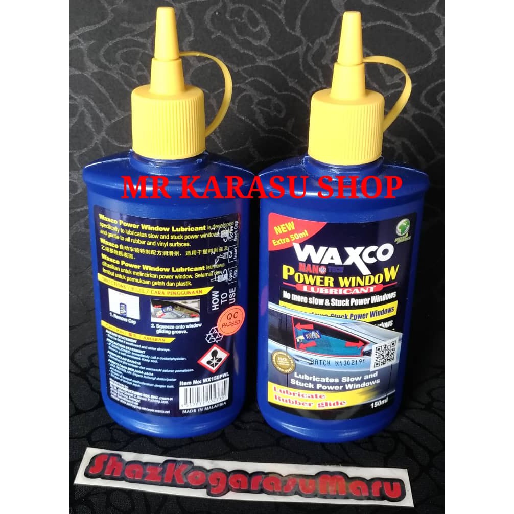 WAXCO NANOTECH POWER WINDOW LUBRICANT (150ml) [1 BOTTLE] [READY STOCK