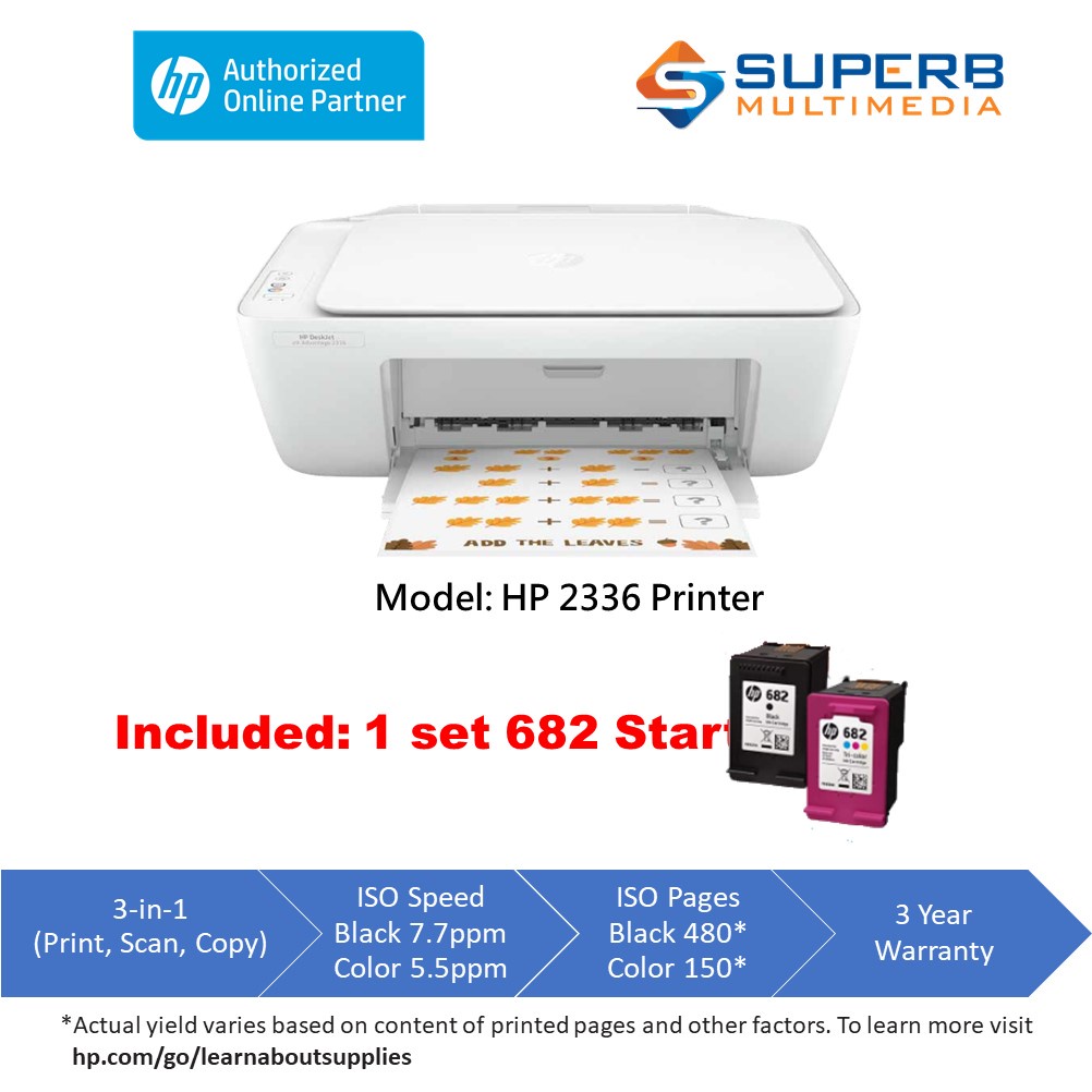 HP DeskJet 2336 AIO 3 in 1 inkjet Printer