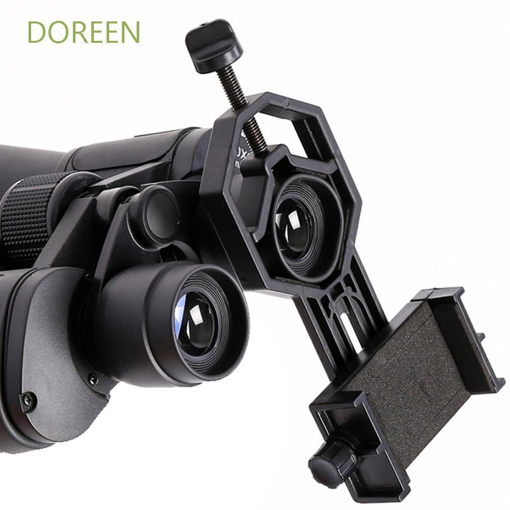 DOREEN Black Telescope Bracket Metal/ABS Microscope Bracket Cellphone Adapter Mount Spotting Scope Holder Telescope Clip Cellphone Adjustable Practical Phone Stand/Multicolor