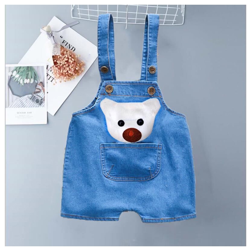 baby boy denim overall shorts