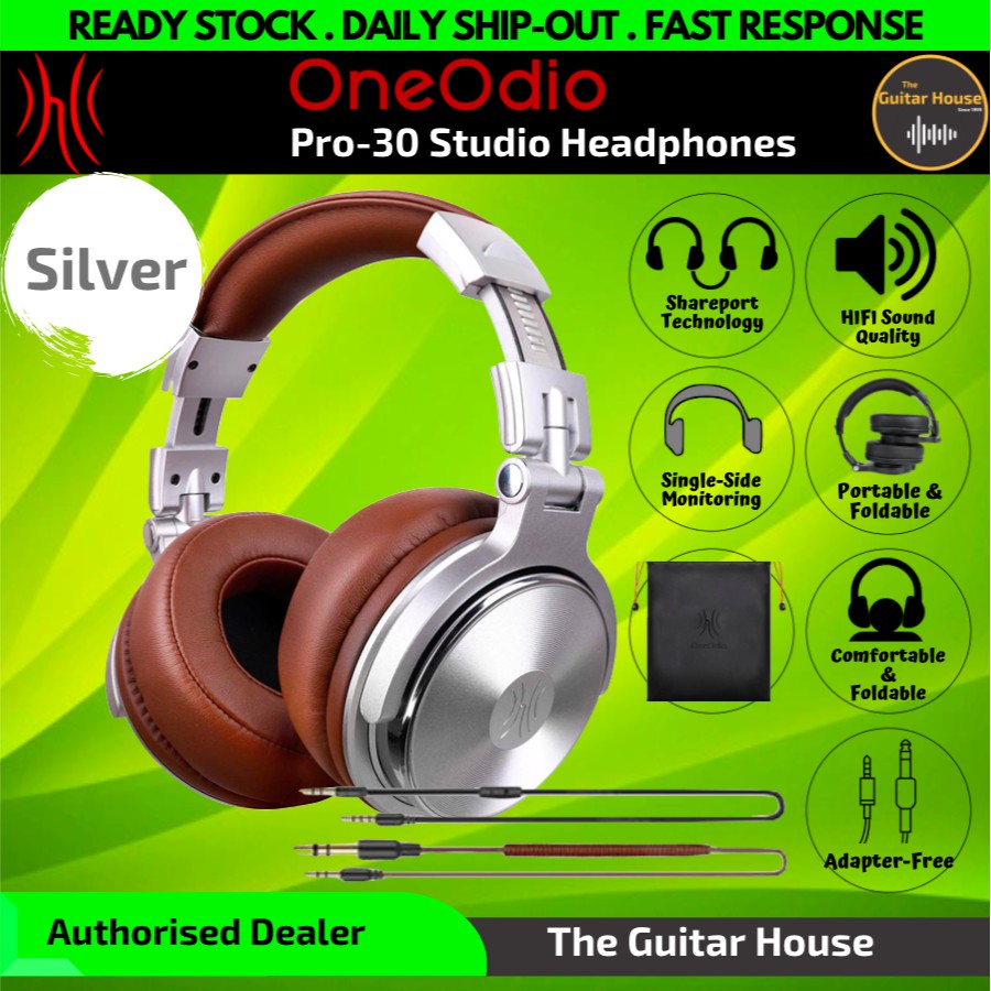 OneOdio Pro-30 Studio Headphones Silvery with Mic (Pro 30) (Pro30 ...
