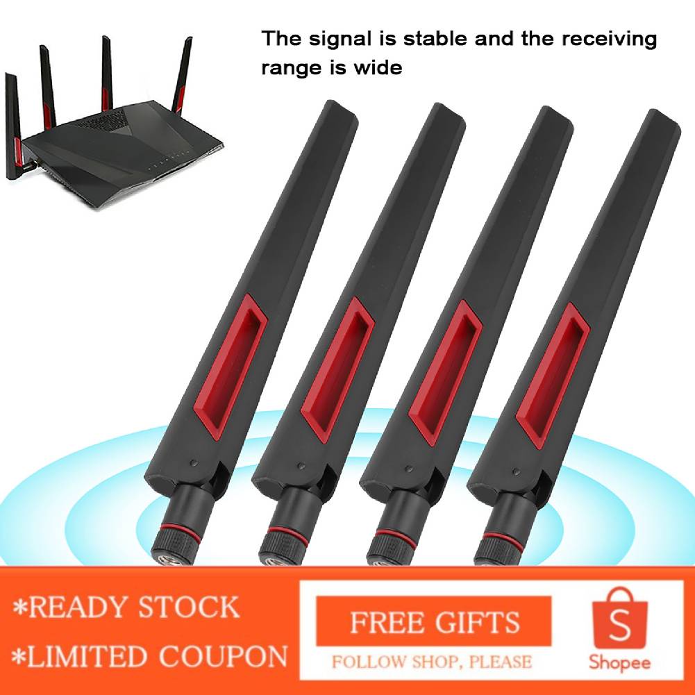 10 x 6dBi Dual Band WiFi RP-SMA Flat Antennas Booster for Amped Asus RT-AC3200 