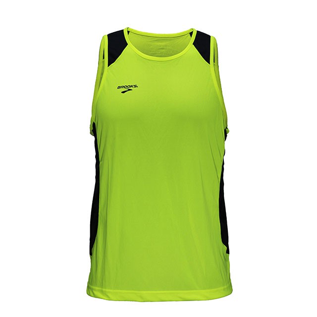 brooks running vest mens green