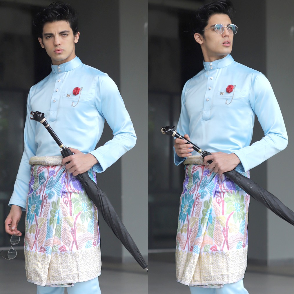 MJESTIC ROYALE BAJU  MELAYU  BABY BLUE Shopee Malaysia 