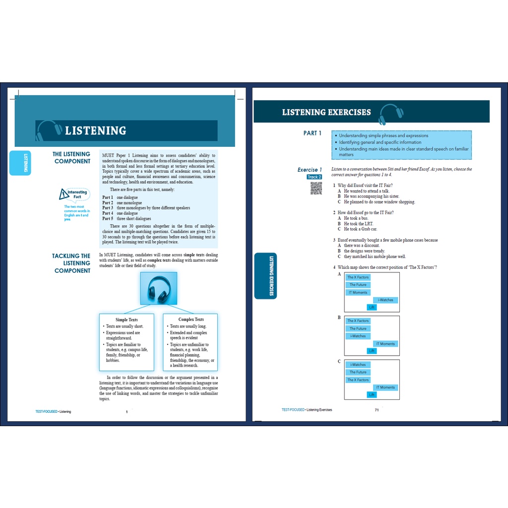 A Compilation Of Muet Listening Examination Practices For Muet Cefr Candidates