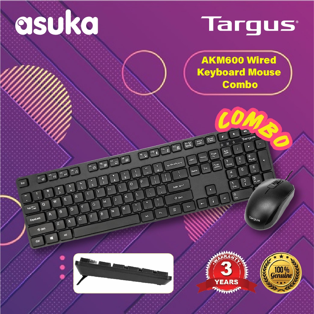 Targus TG-AKM600-BK / KM600 / AKM600  Corporate USB Wired Keyboard & Mouse Combo