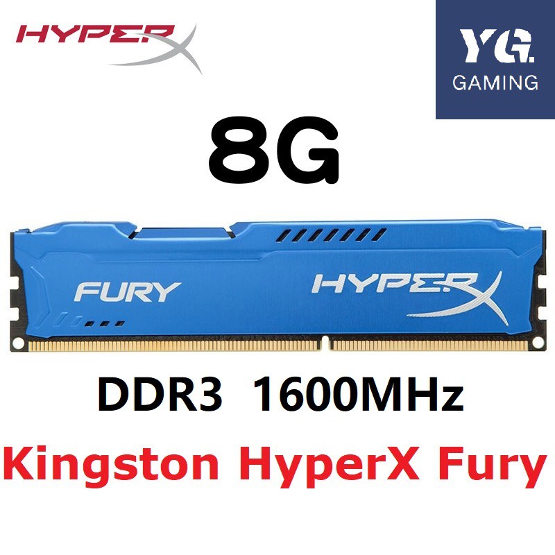 Excursion insect Stare Kingston HyperX Fury Blue 8GB DDR3 1600 MHz DIMM PC Desktop Ram | Shopee  Malaysia