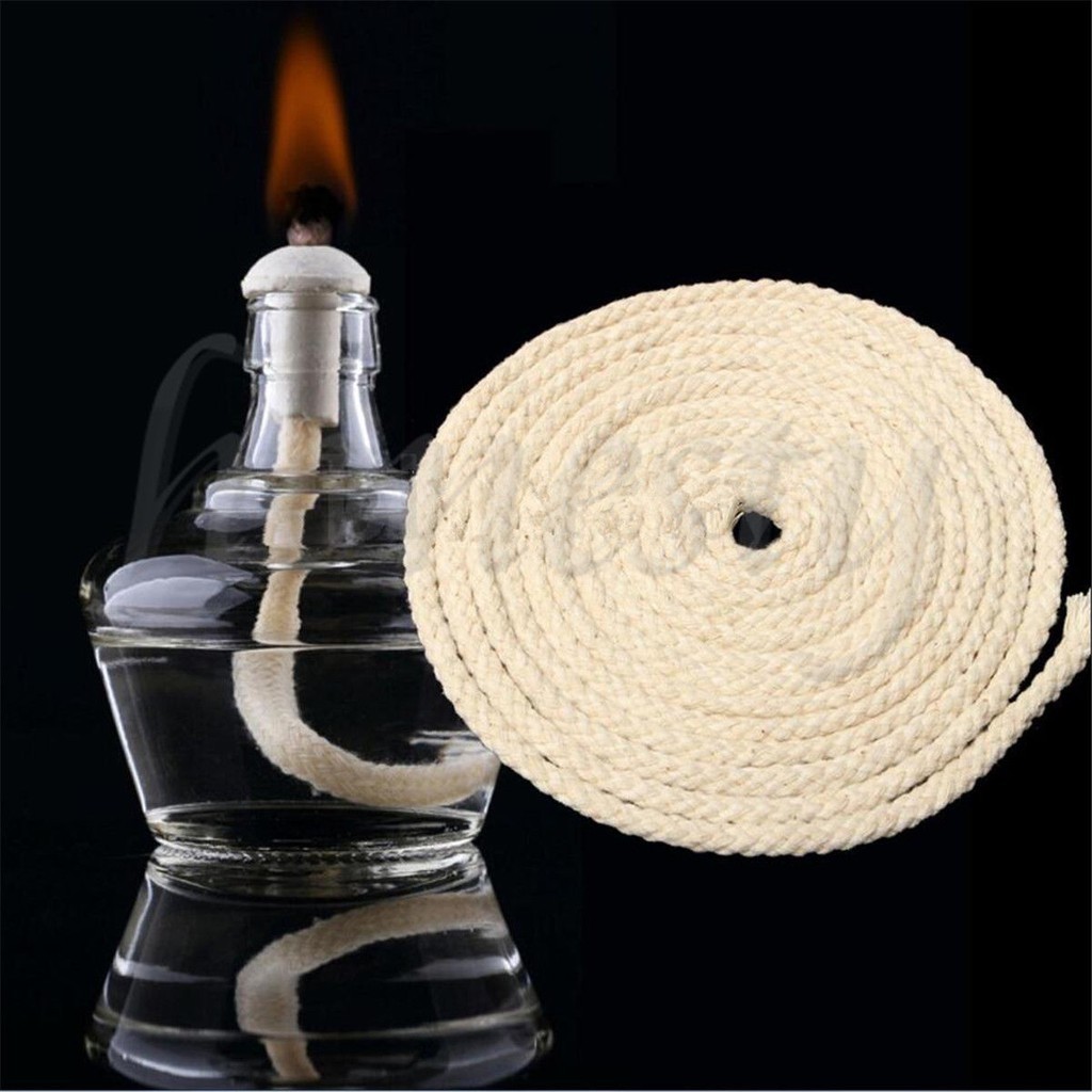1M Cotton Round Spirit Wicks Burner Oil Kerosene Lamp Torch Wine Bottle Lighting 