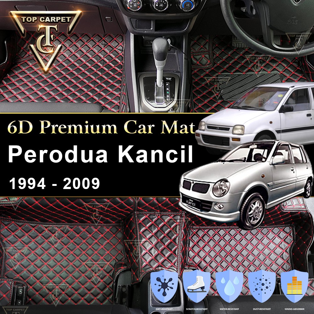 PERODUA KANCIL ( 1994 2009 ) VIP 6D CAR CARPET PU LEATHER CAR MAT