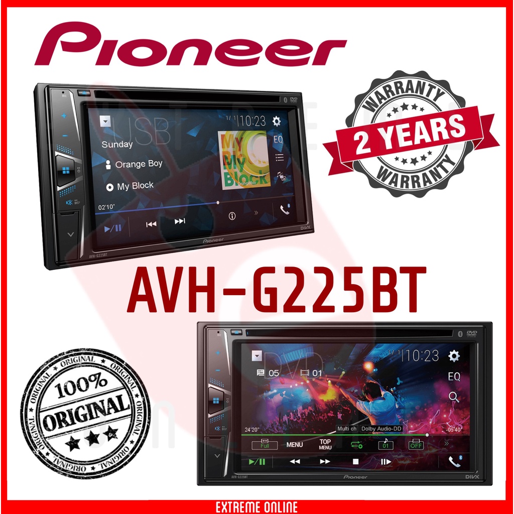 Pioneer AVHG225BT 6.2” Double Din Multimedia AV Receiver Bluetooth