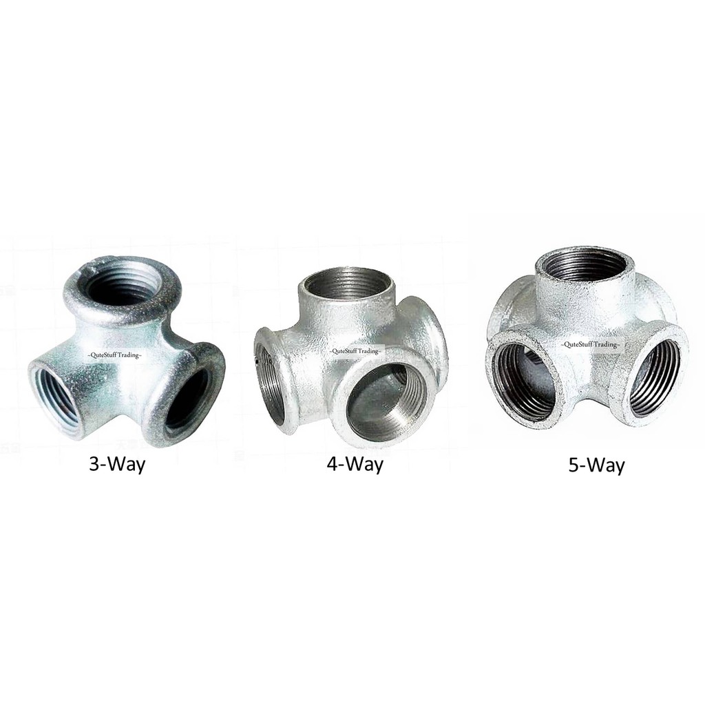 3/4/5Way straight Socket gi 1/2'', 3/4'', 1'' GI pipe 3ways 4 ways