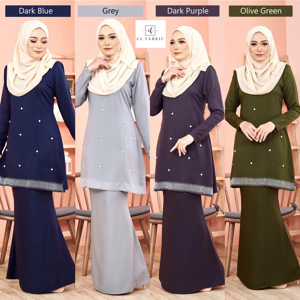 Baju Kurung Riau Moden Raya 2020 V2 Cutting Kembang Di Bawah Baju Shopee Malaysia
