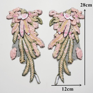 A Pair Multi-layered Large Wings Lace Collar Trims Sewing Fabric DIY Embroidery