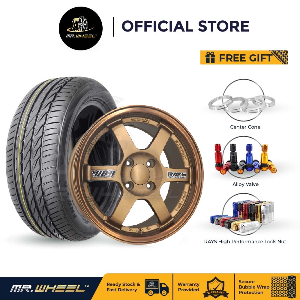 Package Set New Sport Rim Rays Volk Racing Te37 15 Inch 7j 4x100 Et38 With New Tyre Mr Wheel 