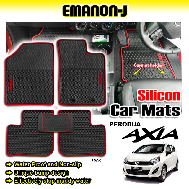 EmanonJ Perodua Axia Silicon Evolution Car Floor Mat (5 Pcs) Shopee