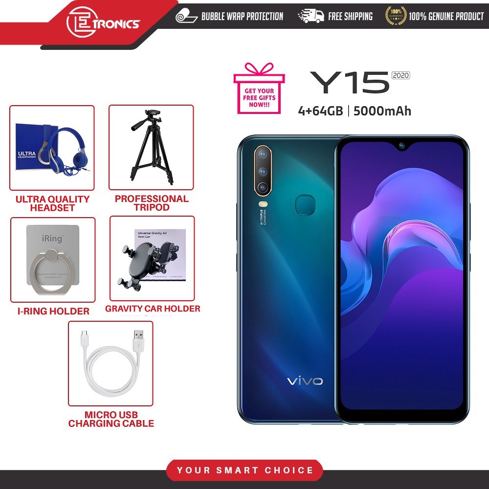 Vivo Y15 2020 4gb 64gb Original Vivo Malaysia Freebies Available Shopee Malaysia