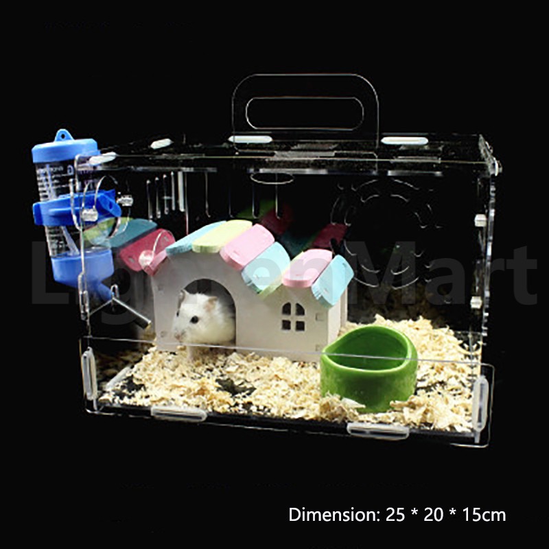 transparent hamster cage