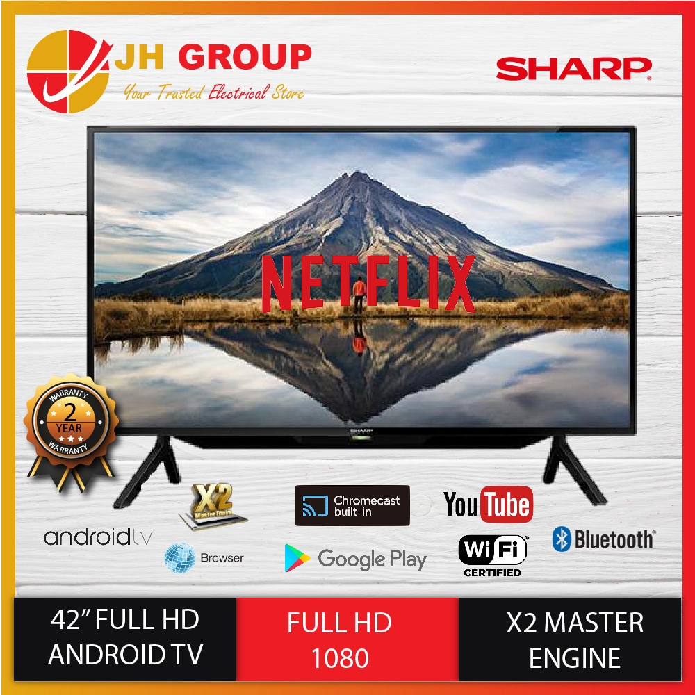 SHARP AQUOS 42 INCH FULL HD ANDROID TV SMART TV 2TC42BG1X | Shopee Malaysia