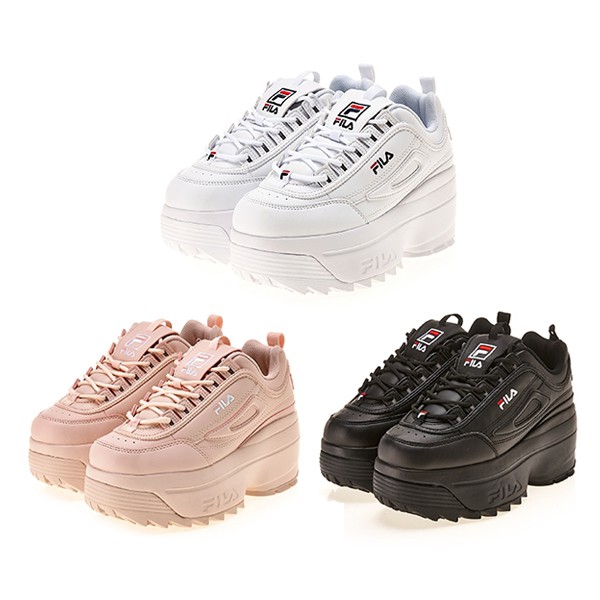 fila platform sneakers pink