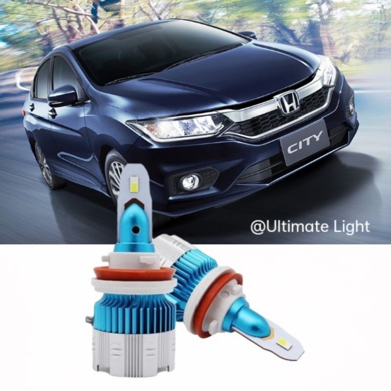 Bevinsee H9/H11 LED Headlight Bulbs Combo – 6000LM 6000K Cool White – 4 Pack High/Low Beam