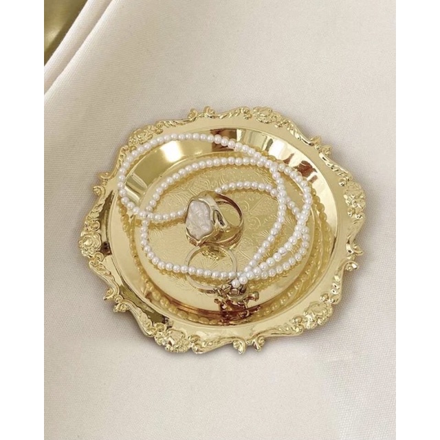 Mermaidfrsh_ carved gold jewelry tray Shopee Malaysia