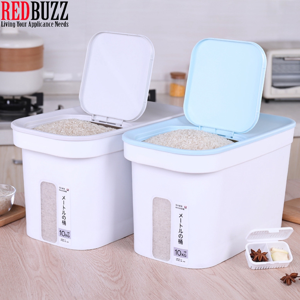 REDBUZZ Plastic Rice Container Storage Box Set /Food Container Storage