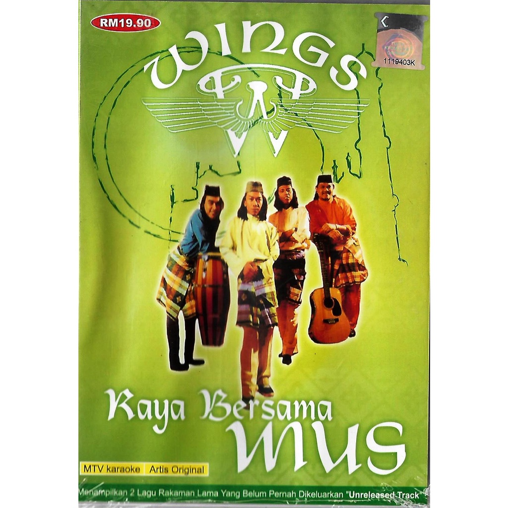 Wings Raya Bersama Mus Mtv Karaoke Vcd Original Artist