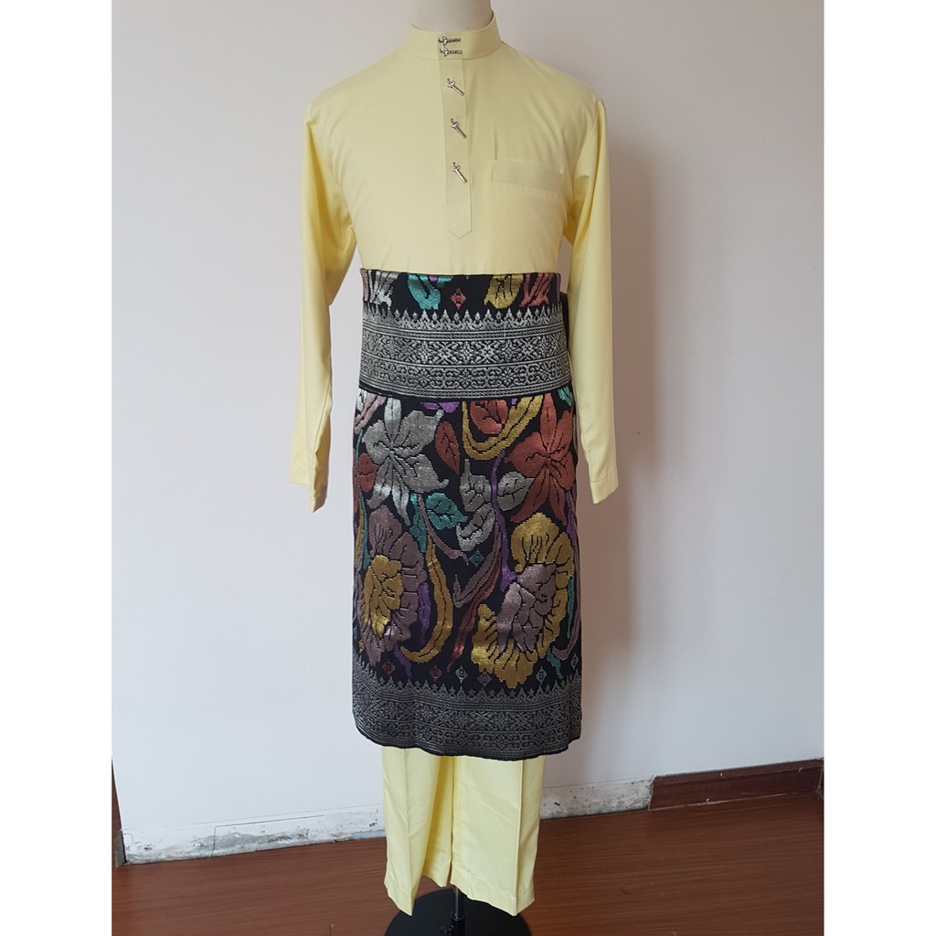  Baju  Melayu  KUNING MUDA LIGHT  YELLOW  Lelaki Dewasa Mens 