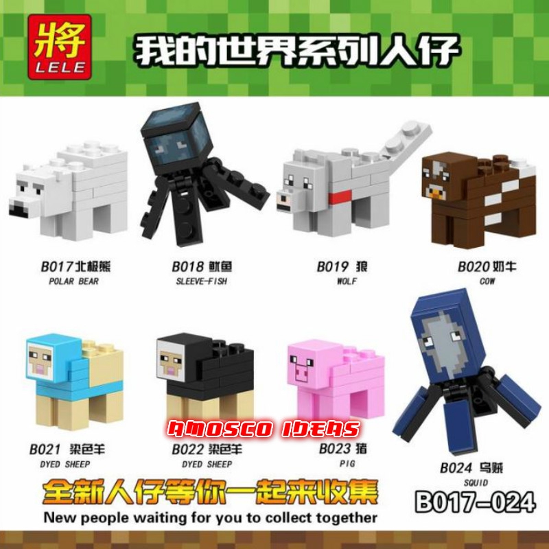 Lele B017 024 Minecraft Minifigures 018 019 0 021 022 023 My World Shopee Malaysia